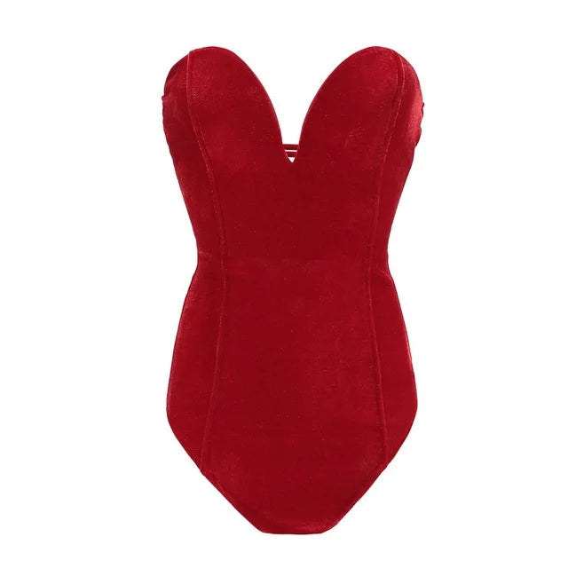 LS | Women Corset Strapless Bodysuit Lion Style