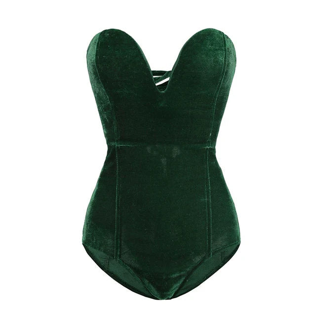 LS | Women Corset Strapless Bodysuit Lion Style