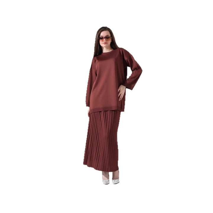 LS | Women Cozy Pleated Skirt Set Lion Style