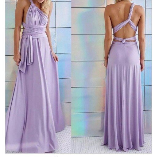LS | Women Cross Back Evening Dress Lion Style