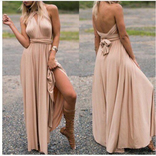 LS | Women Cross Back Evening Dress Lion Style