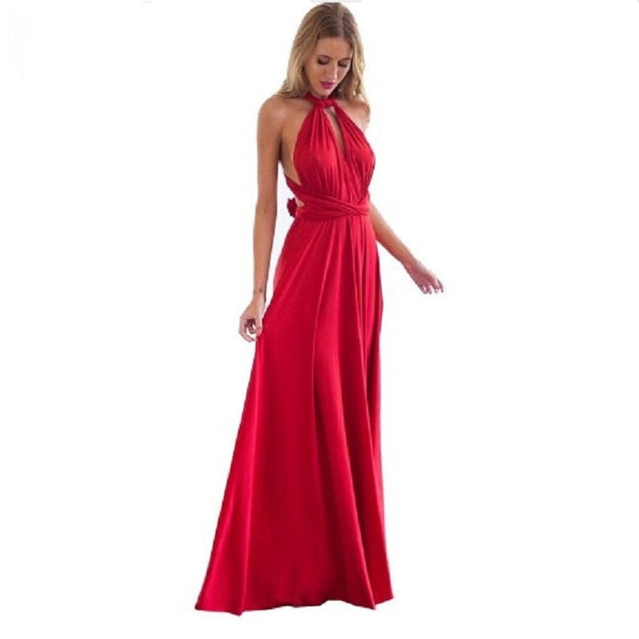 LS | Women Cross Back Evening Dress Lion Style