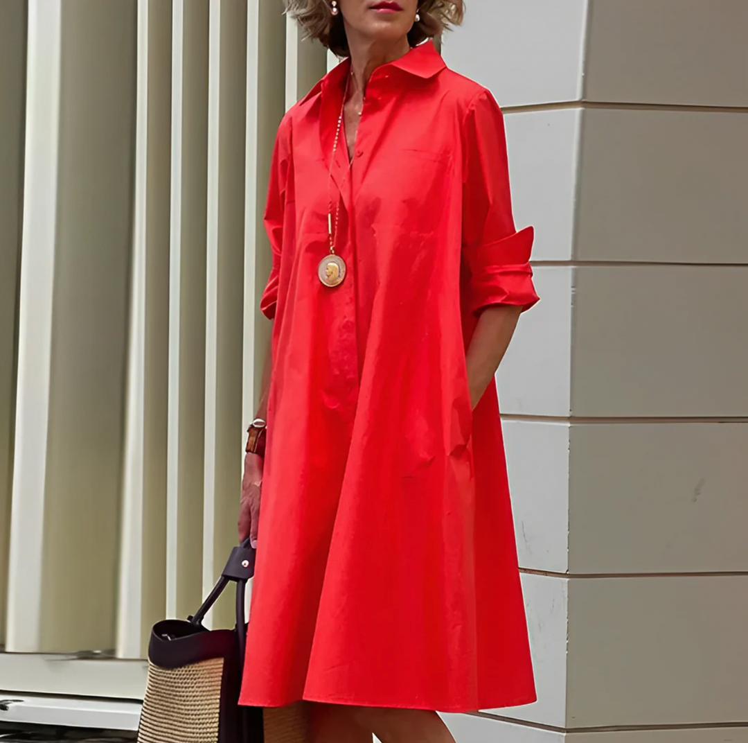 LS | Women Daily Wear Collar Dress Lion Style