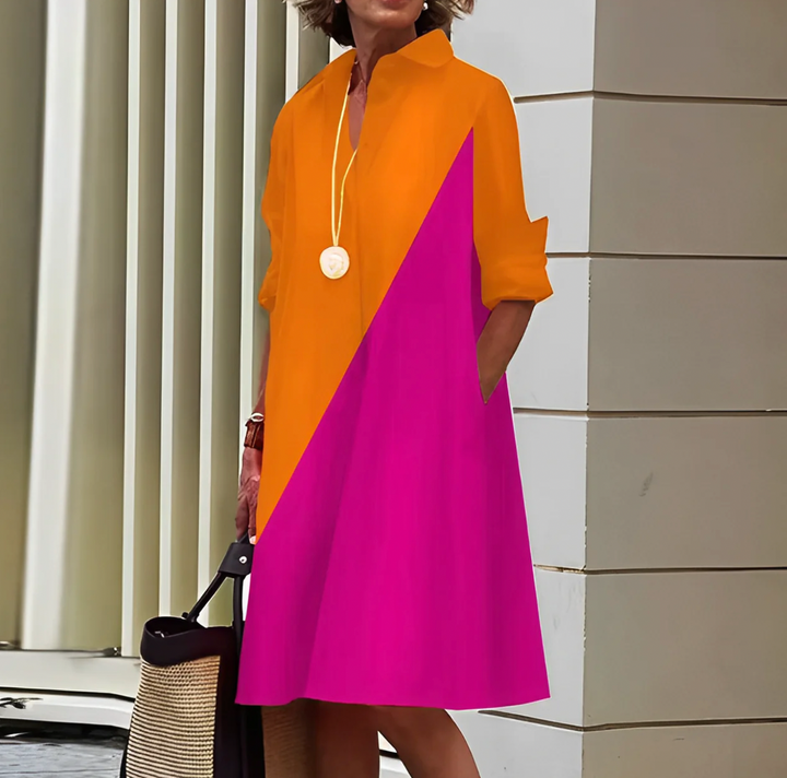 LS | Women Daily Wear Collar Dress Lion Style