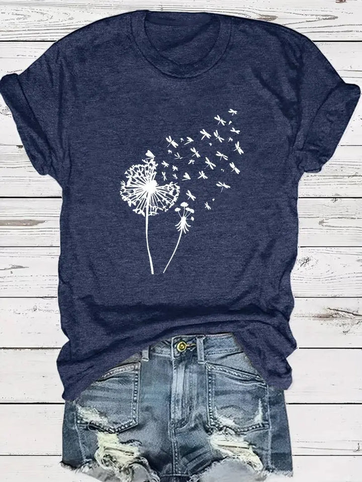 LS | Women Dandelion Print Shirt Lion Style