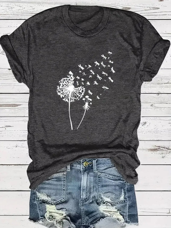LS | Women Dandelion Print Shirt Lion Style