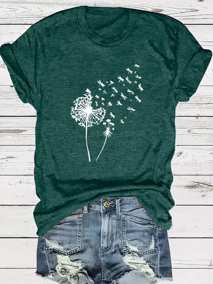 LS | Women Dandelion Print Shirt Lion Style
