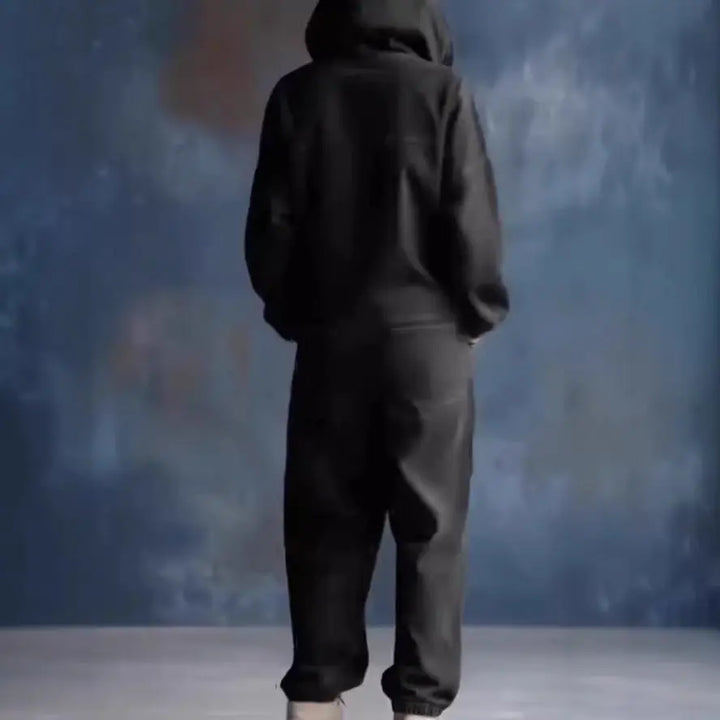 LS | Women Denim Hooded Jumpsuit Lion Style