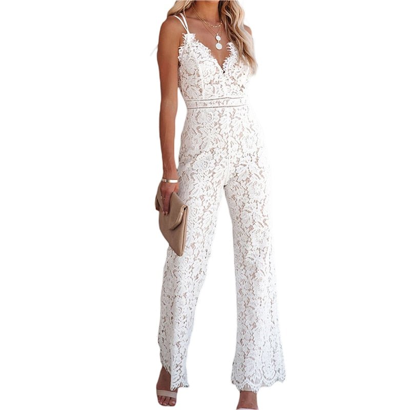 LS | Women Dreamy Lace Jumpsuit Lion Style