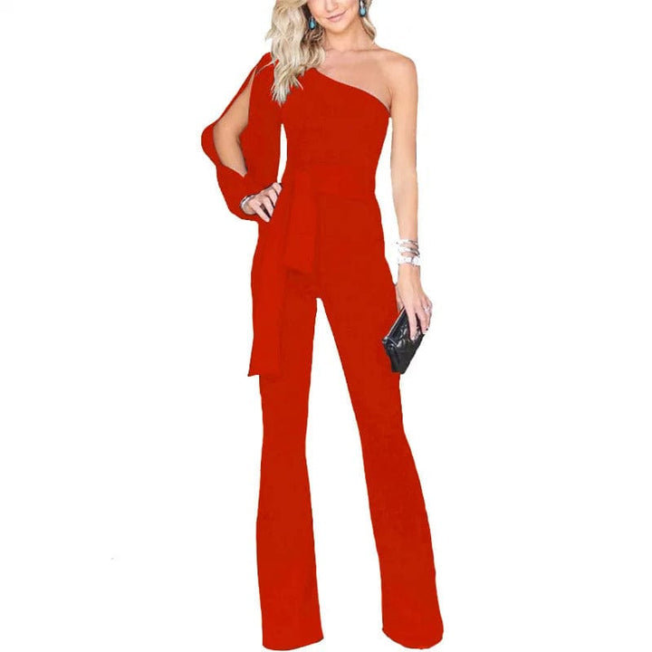 LS | Women Elegant Asymmetric Jumpsuit Lion Style