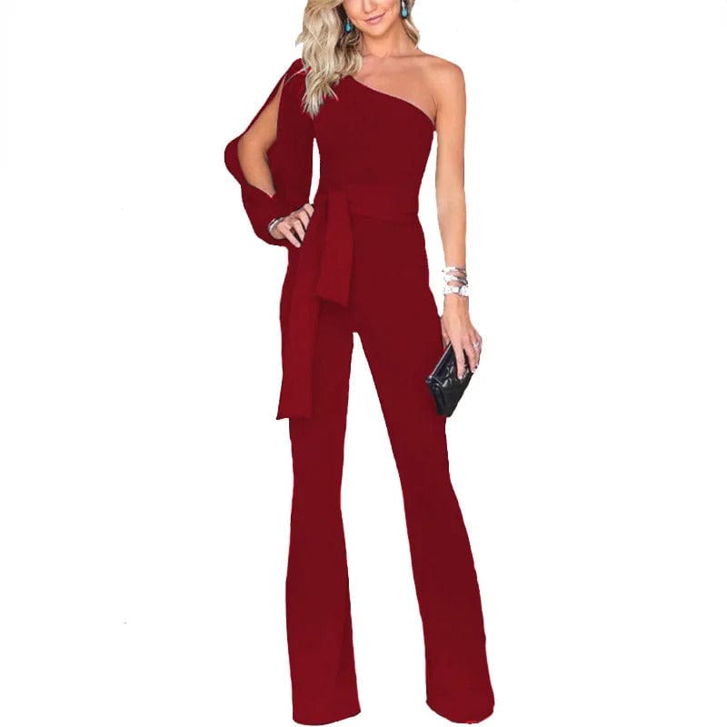 LS | Women Elegant Asymmetric Jumpsuit Lion Style