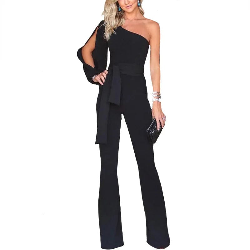 LS | Women Elegant Asymmetric Jumpsuit Lion Style