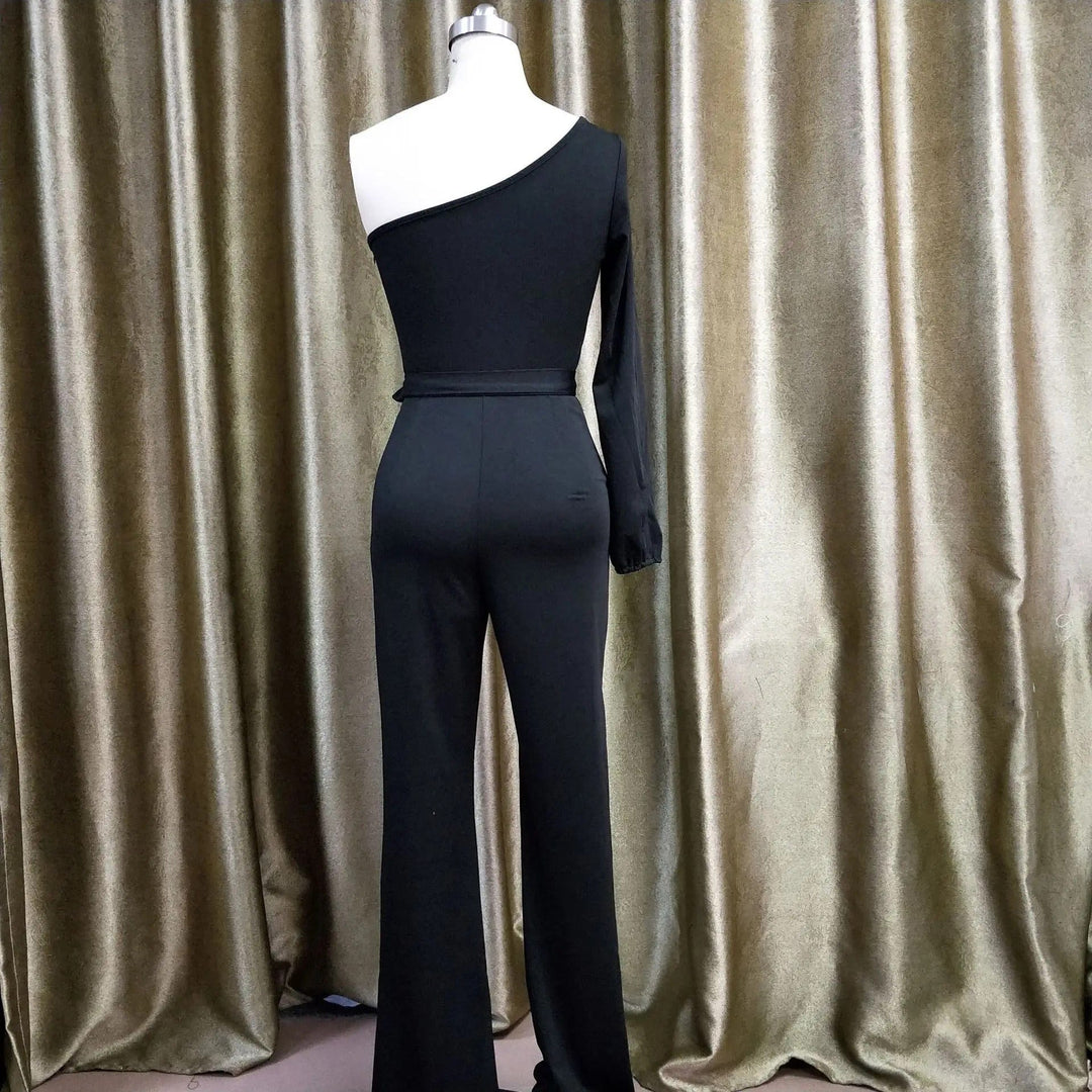 LS | Women Elegant Asymmetric Jumpsuit Lion Style