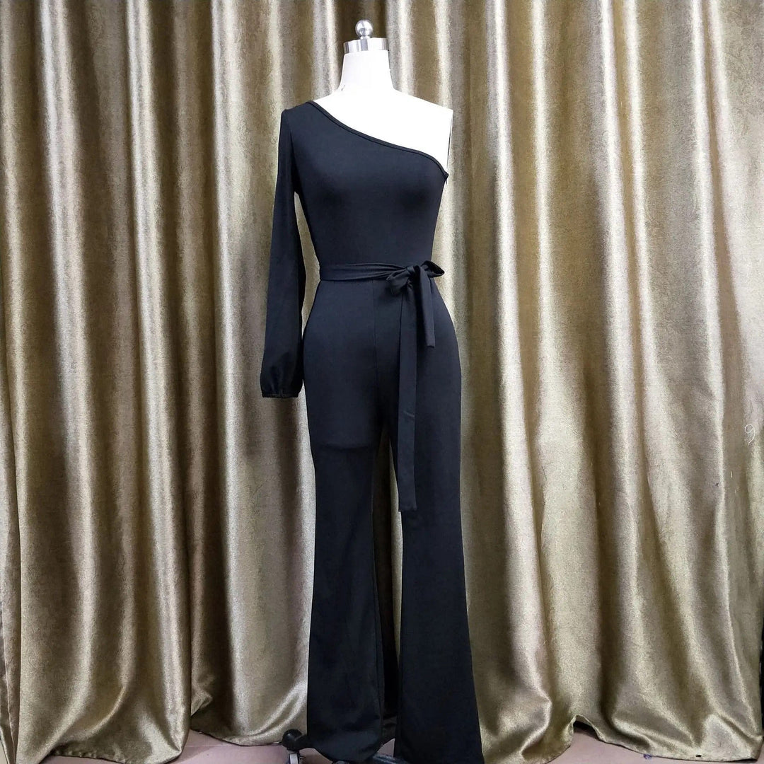 LS | Women Elegant Asymmetric Jumpsuit Lion Style