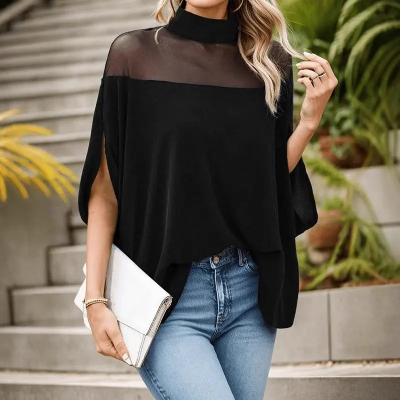 LS | Women Elegant Batwing Top Lion Style