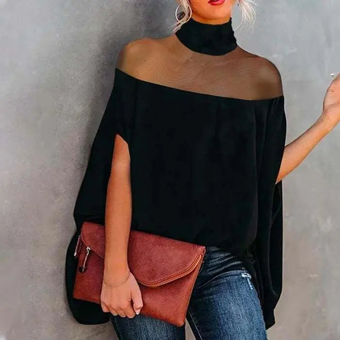 LS | Women Elegant Batwing Top Lion Style
