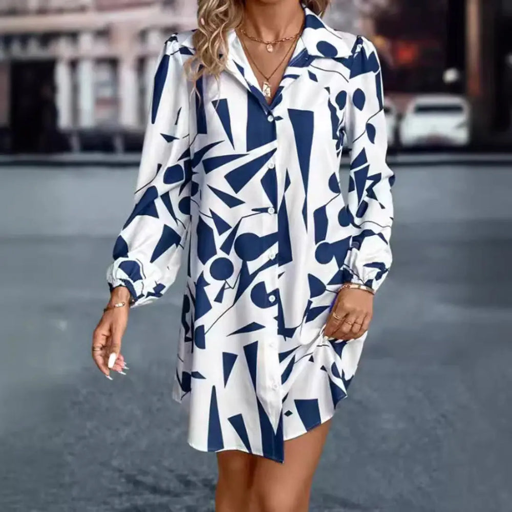 LS | Women Elegant Geometric Mini Dress Lion Style