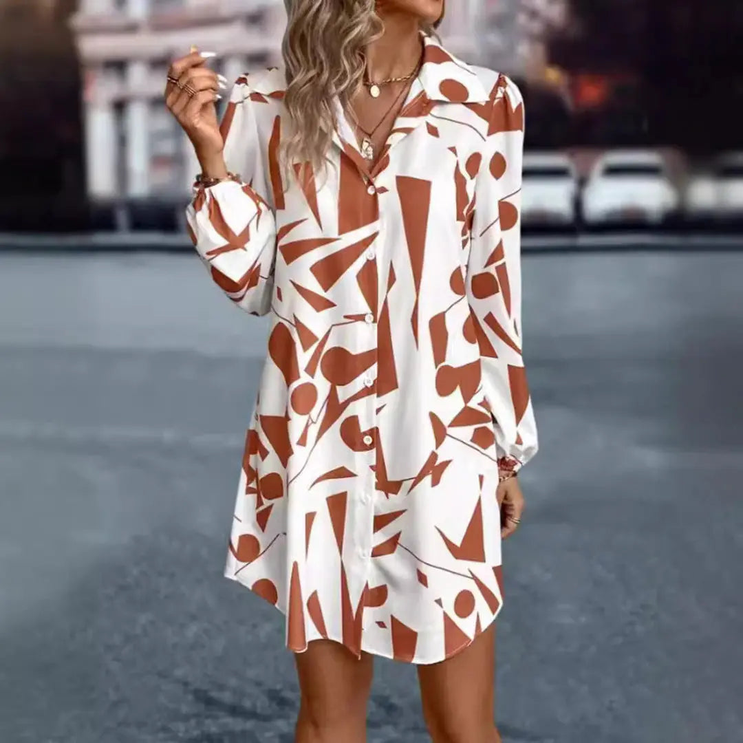 LS | Women Elegant Geometric Mini Dress Lion Style