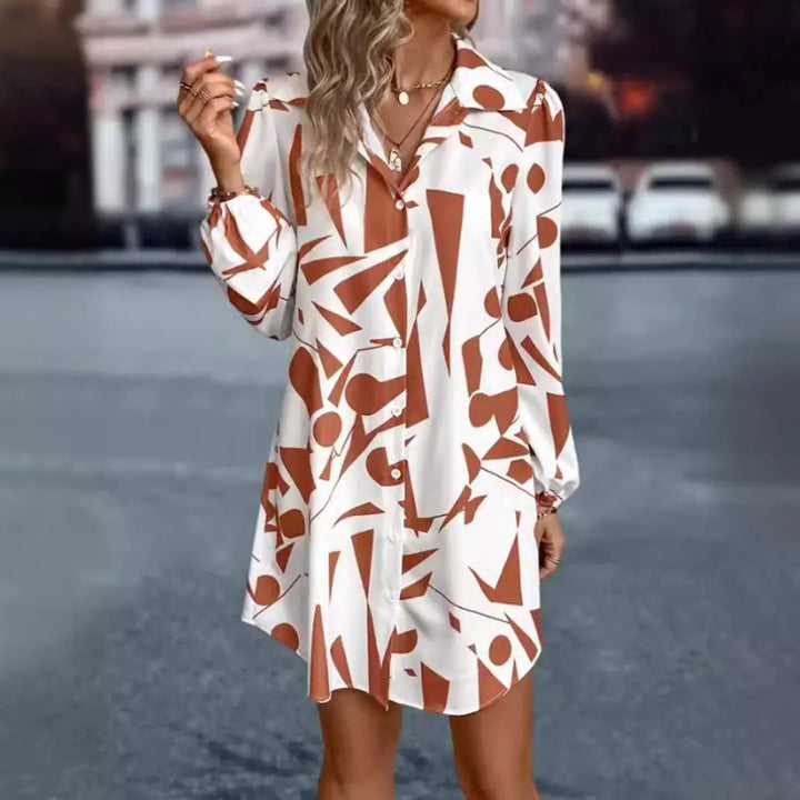 LS | Women Elegant Geometric Mini Dress Lion Style