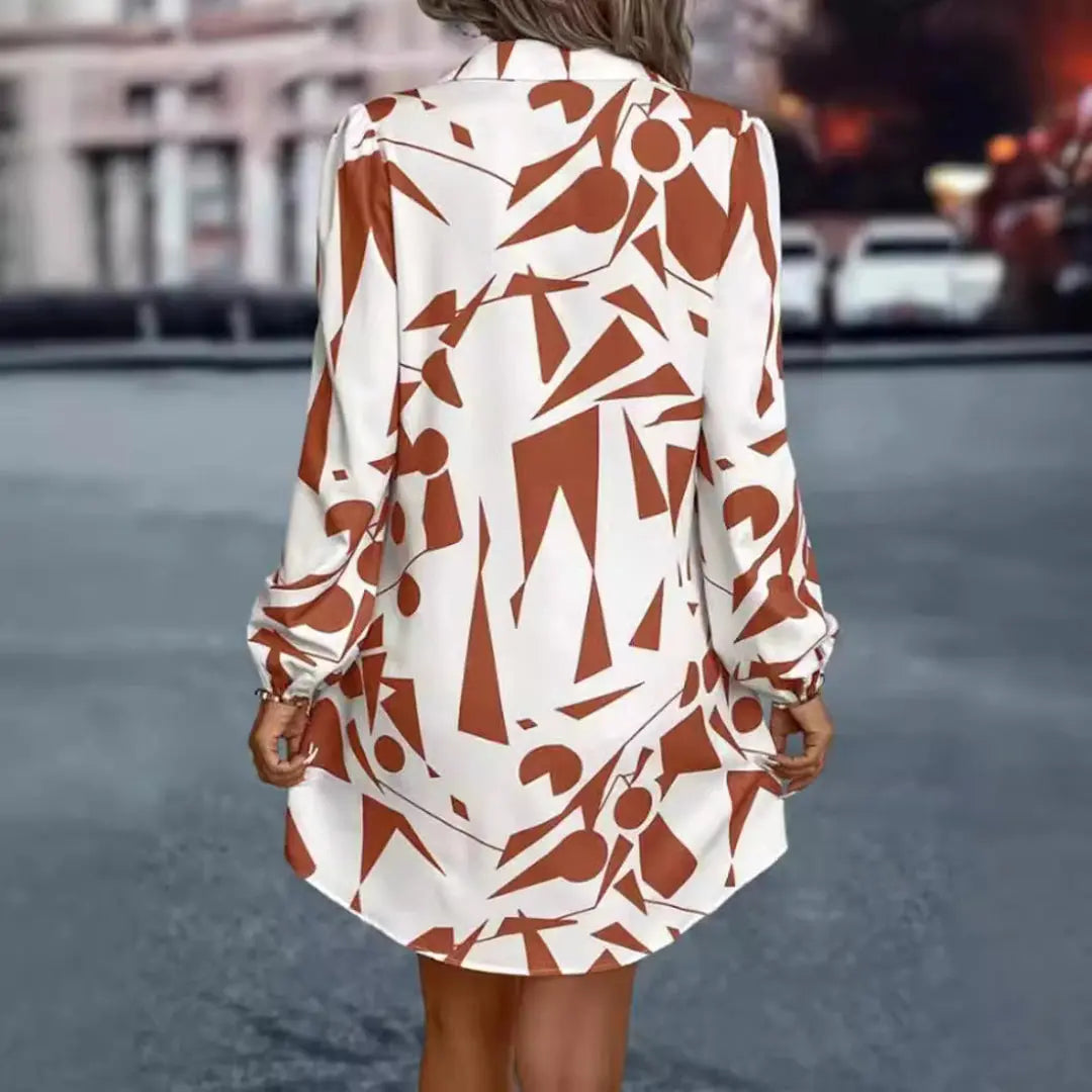 LS | Women Elegant Geometric Mini Dress Lion Style