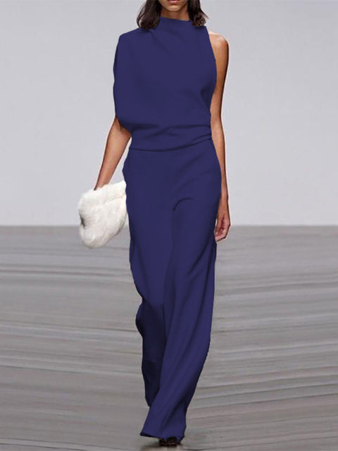 LS | Women Elegant High Neck Jumpsuit Lion Style