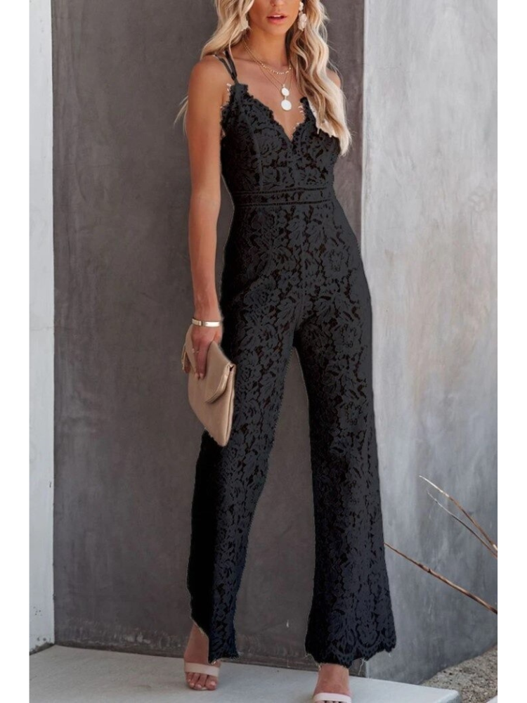 LS | Women Elegant Lace Fit Jumpsuit Lion Style