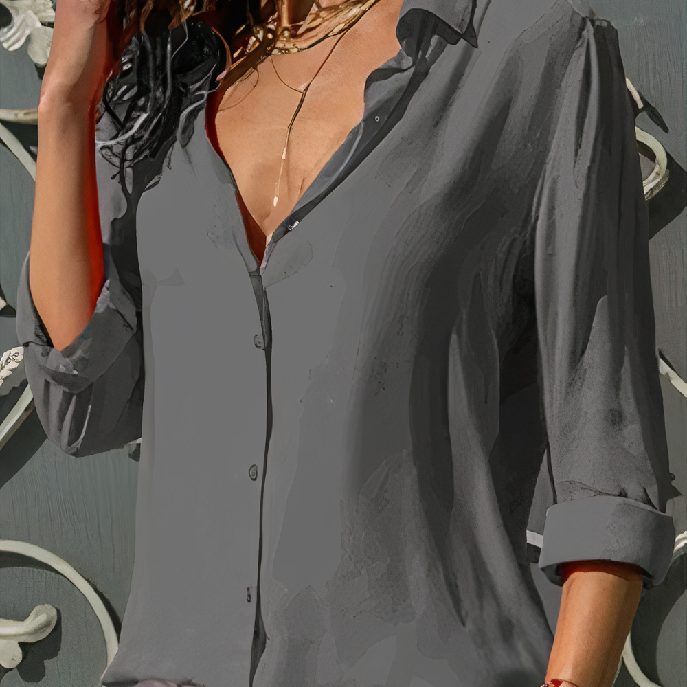 LS | Women Elegant Minimal Shirt Blouse Lion Style