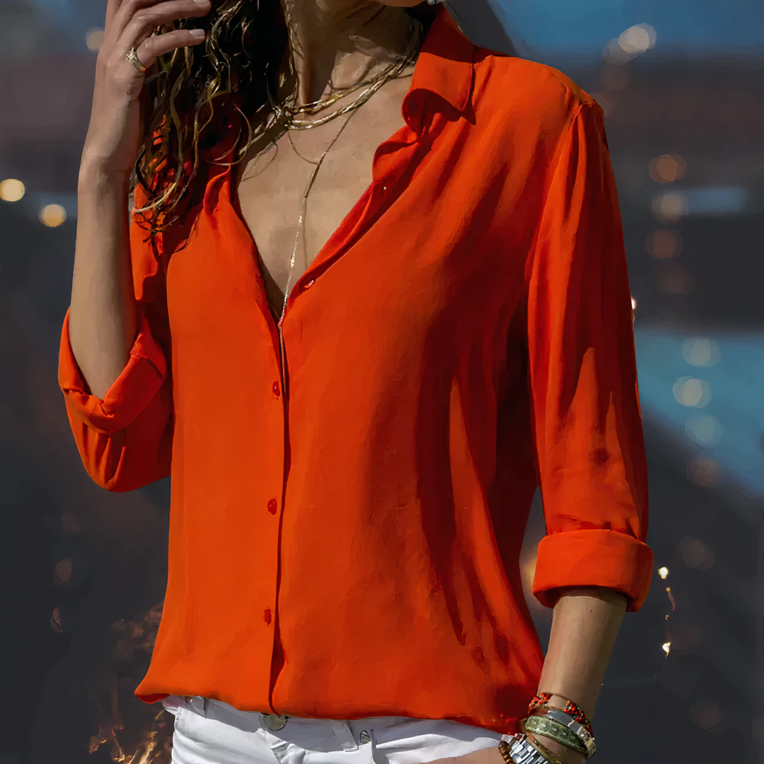 LS | Women Elegant Minimal Shirt Blouse Lion Style