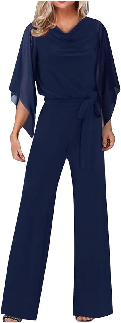 LS | Women Elegant Overlay Jumpsuit Lion Style