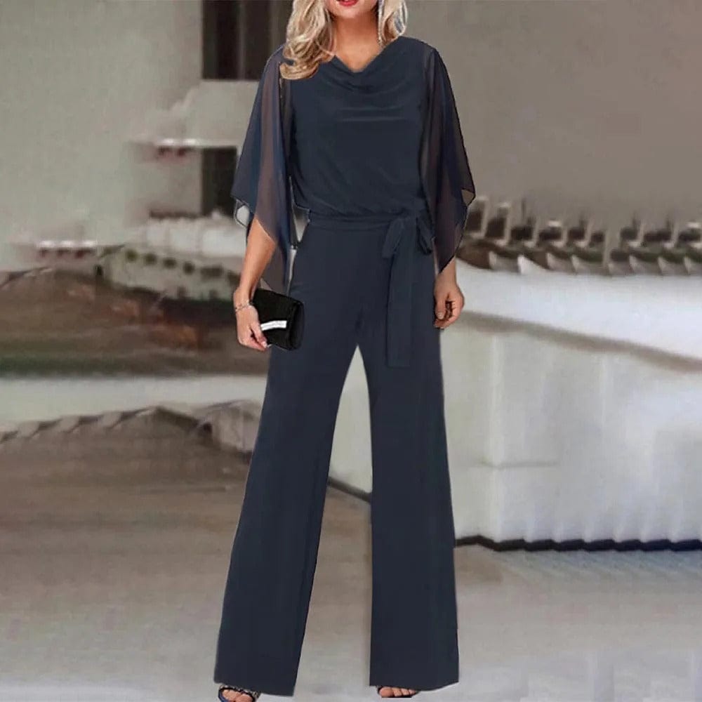 LS | Women Elegant Overlay Jumpsuit Lion Style