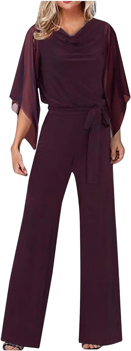 LS | Women Elegant Overlay Jumpsuit Lion Style