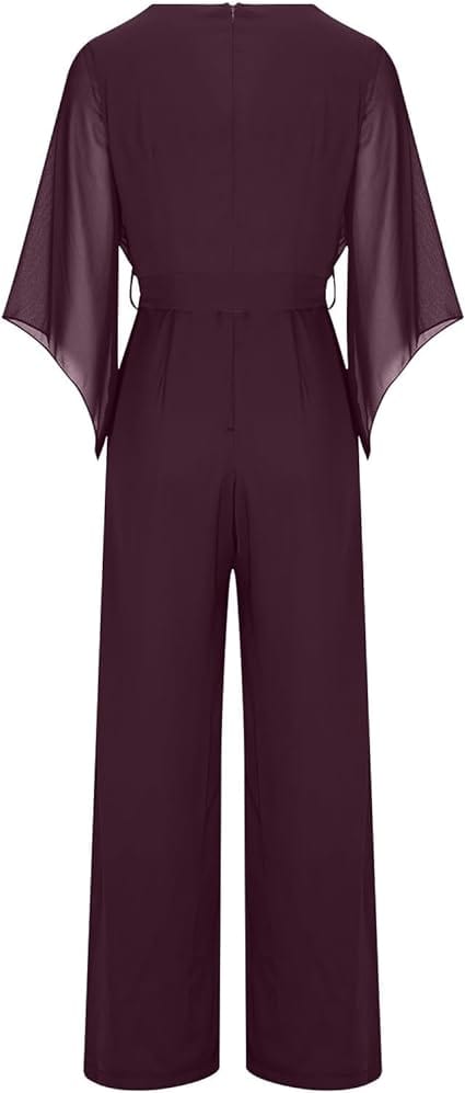 LS | Women Elegant Overlay Jumpsuit Lion Style