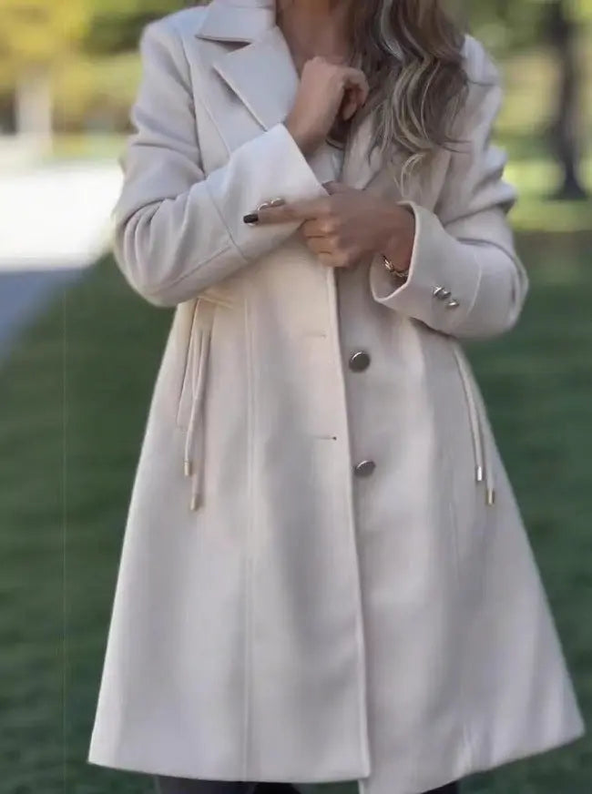 LS | Women Elegant Tailored Long Coat Lion Style