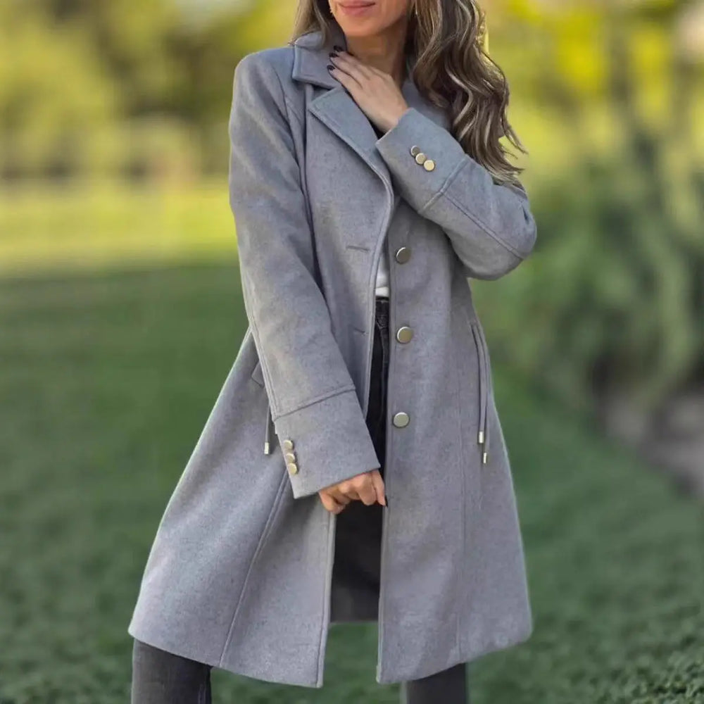 LS | Women Elegant Tailored Long Coat Lion Style