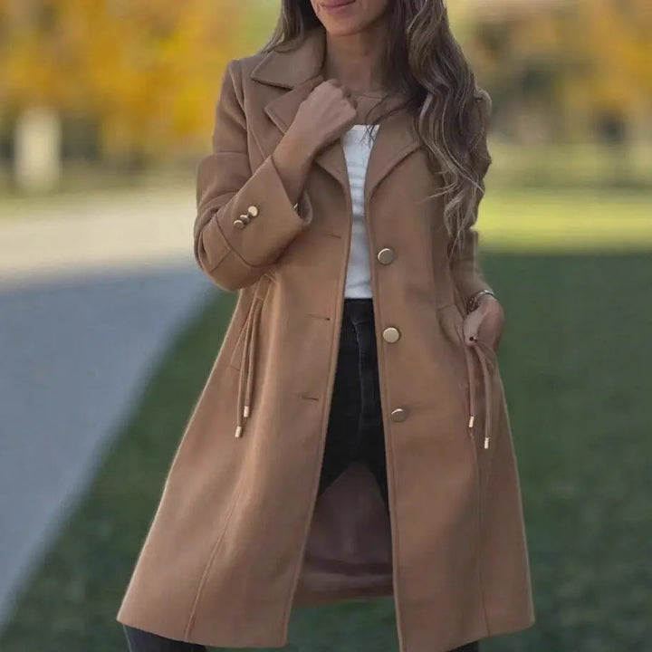 LS | Women Elegant Tailored Long Coat Lion Style