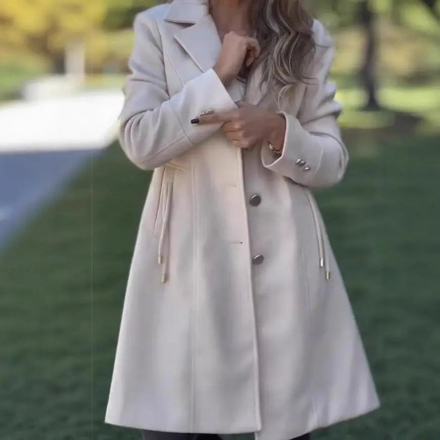LS | Women Elegant Tailored Long Coat Lion Style