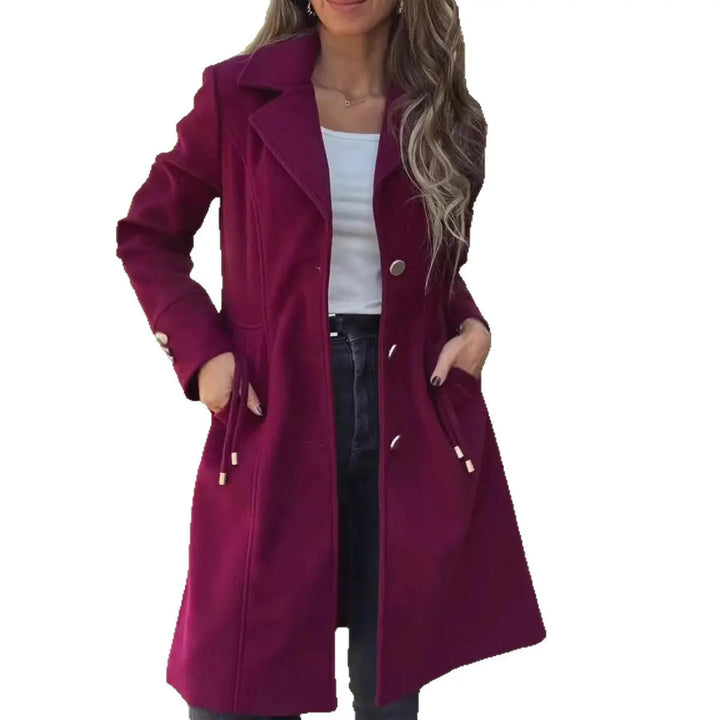 LS | Women Elegant Tailored Long Coat Lion Style