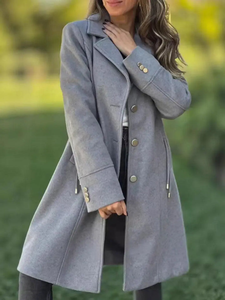 LS | Women Elegant Tailored Long Coat Lion Style