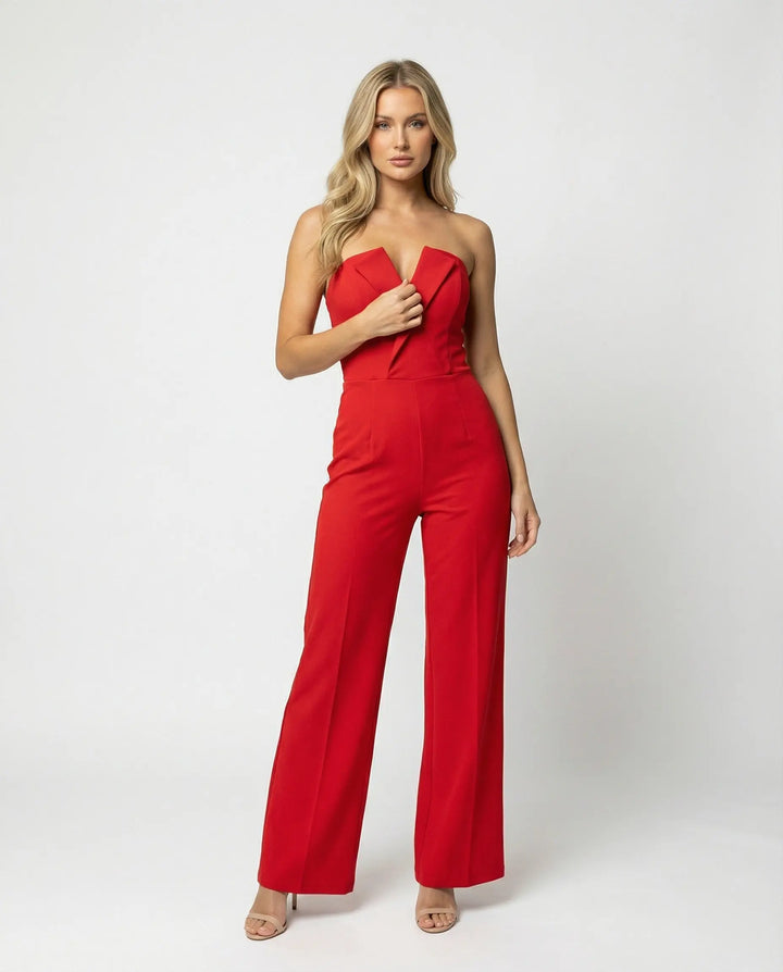 LS | Women Elegant Tube Jumpsuit Lion Style