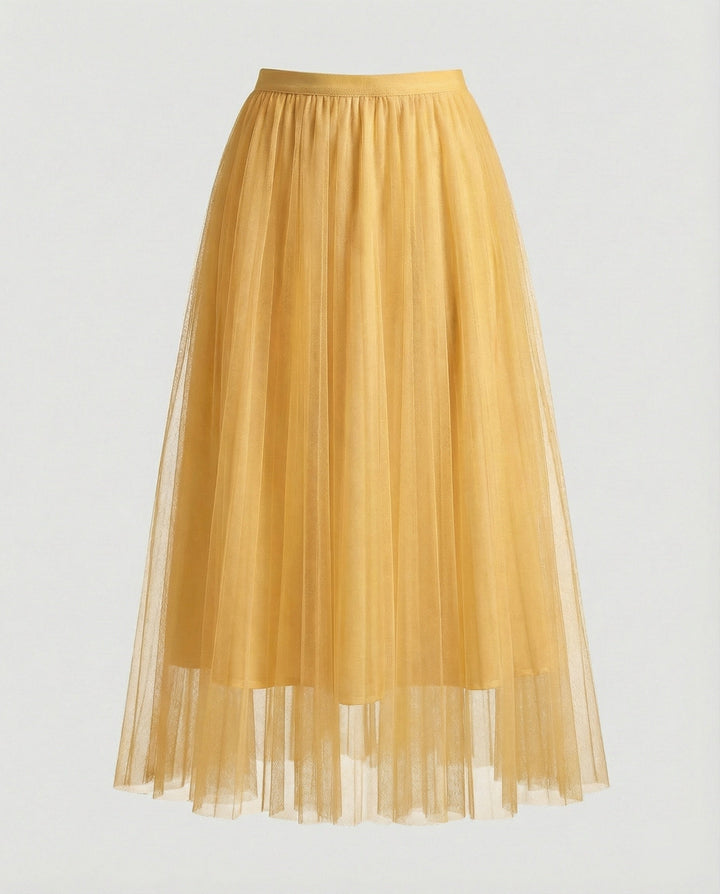 LS | Women Elegant Tulle A-Line Skirt Lion Style