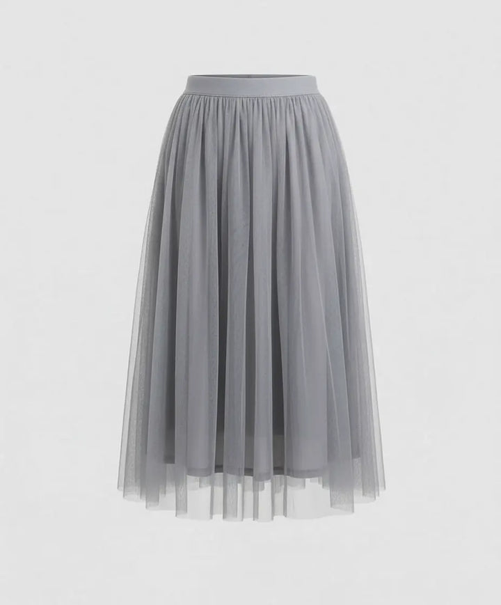LS | Women Elegant Tulle Midi Skirt Lion Style