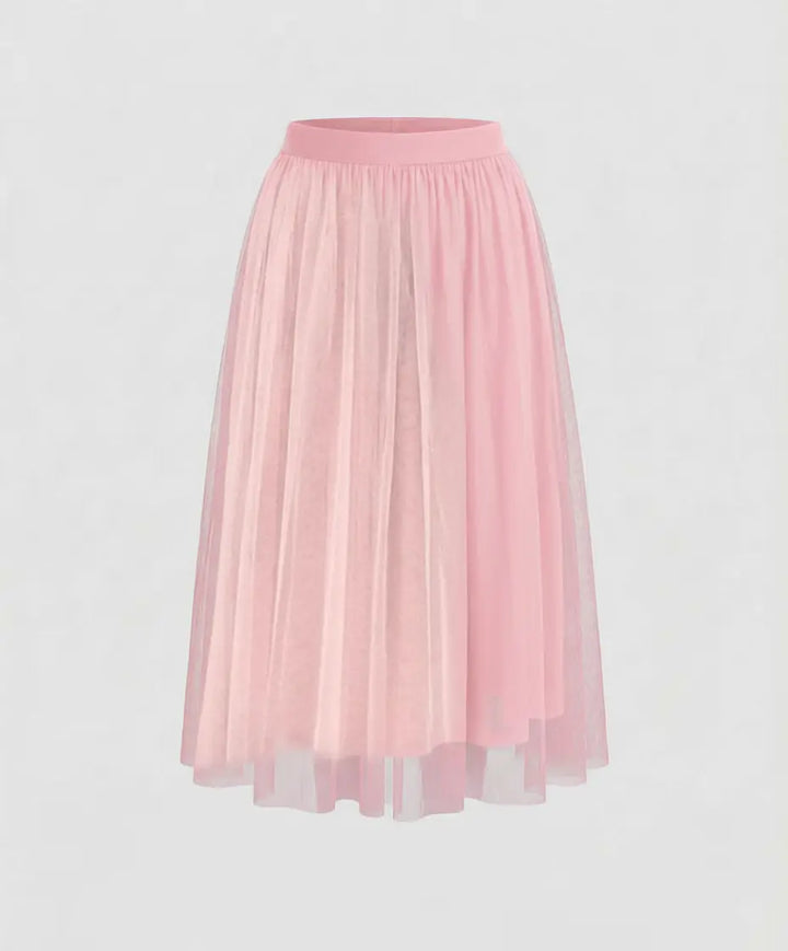 LS | Women Elegant Tulle Midi Skirt Lion Style