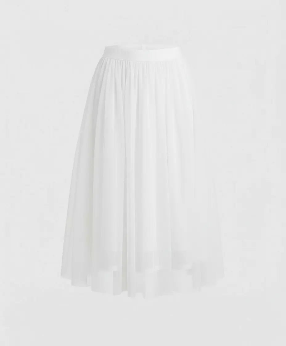 LS | Women Elegant Tulle Midi Skirt Lion Style