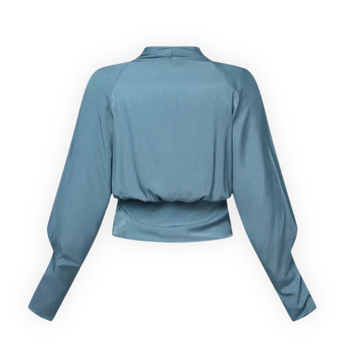 LS | Women Elegant Wrap Long Sleeve Blouse