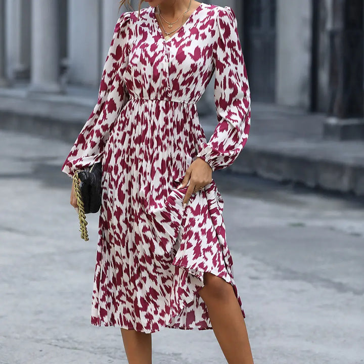 LS | Women Fashion Trend Midi Dress Lion Style