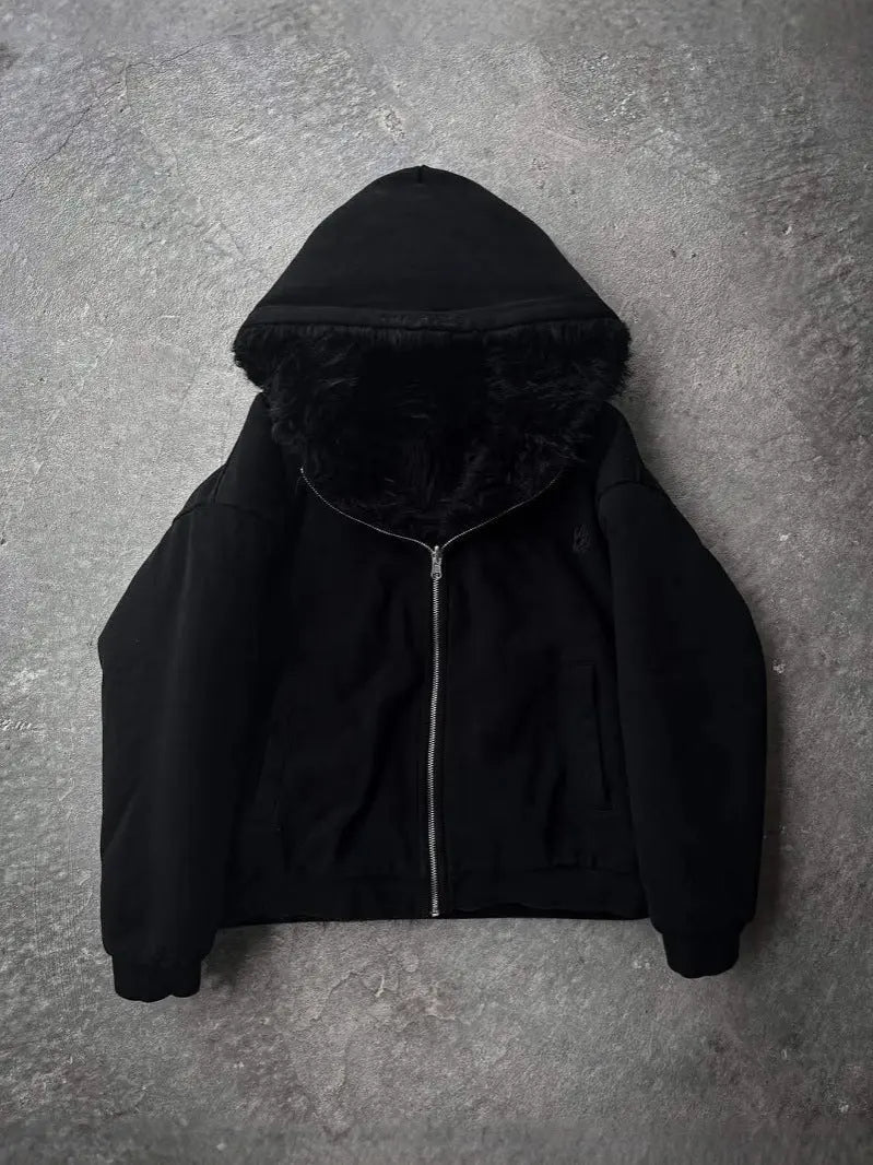 LS | Women Faux Fur Hooded Jacket Lion Style
