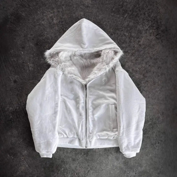 LS | Women Faux Fur Hooded Jacket Lion Style