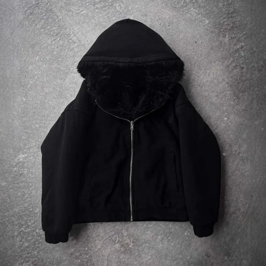 LS | Women Faux Fur Hooded Jacket Lion Style