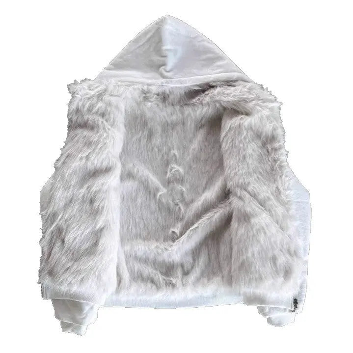 LS | Women Faux Fur Hooded Jacket Lion Style