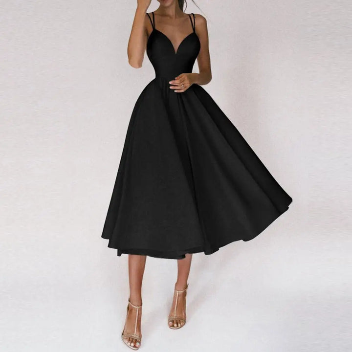 LS | Women Flared Midi Cocktail Dress Lion Style